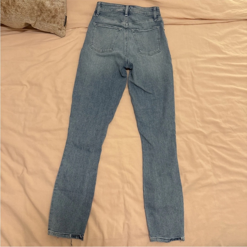 NWT Abercrombie&Fitch High Rise Super Skinny Ankle Ripped Jeans Curve Love 25/0L - Picture 6 of 8